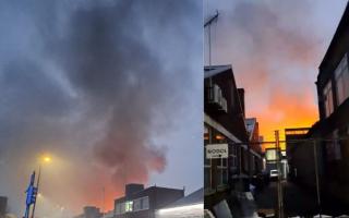 Residents on the street were asked by fire brigade to shut their windows and doors due to the heavy smoke