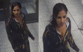 The woman in the image is being sought as a witness in the case